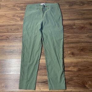 Nanette Lepore Ankle Pants Green Stretch Mid Rise Women's Size 10